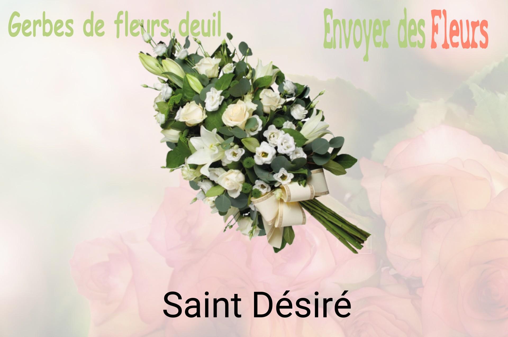 Gerbe de fleurs de deuil livrée à Saint-Désiré